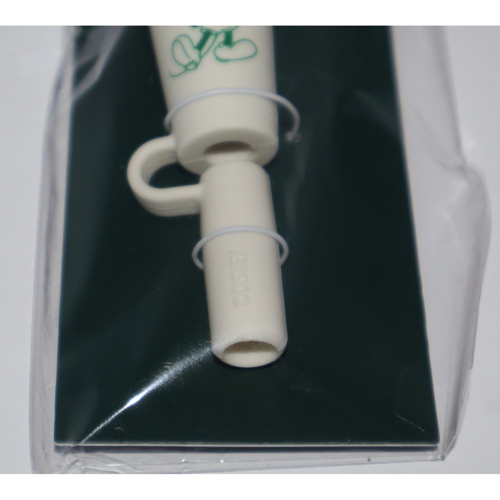 Starbucks Disney Parks Mickey Mouse Silicone Straw Topper Coffee Cup Cream Brown - Picture 2 of 9